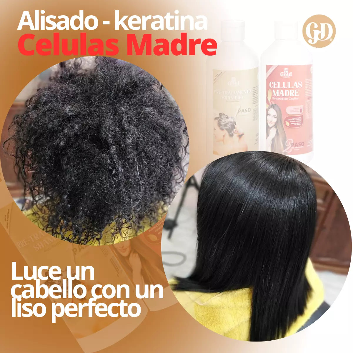 Kit Alisado | Células Madre Gold DIAMOND | Sin Formol