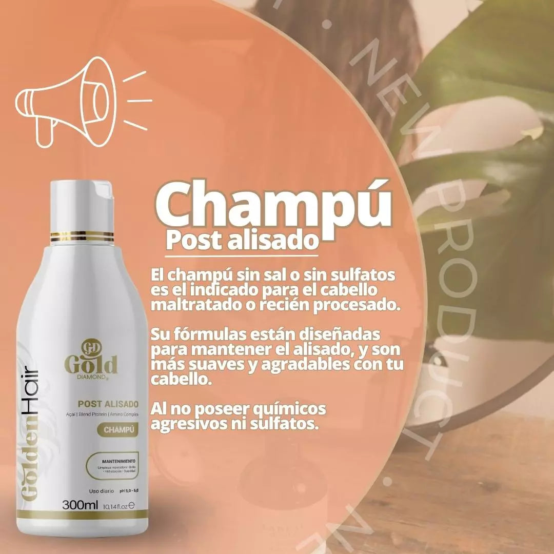 Kit Post Alisado | 4 Productos (Shampoo, Mascarilla, Sérum y Protector Térmico)