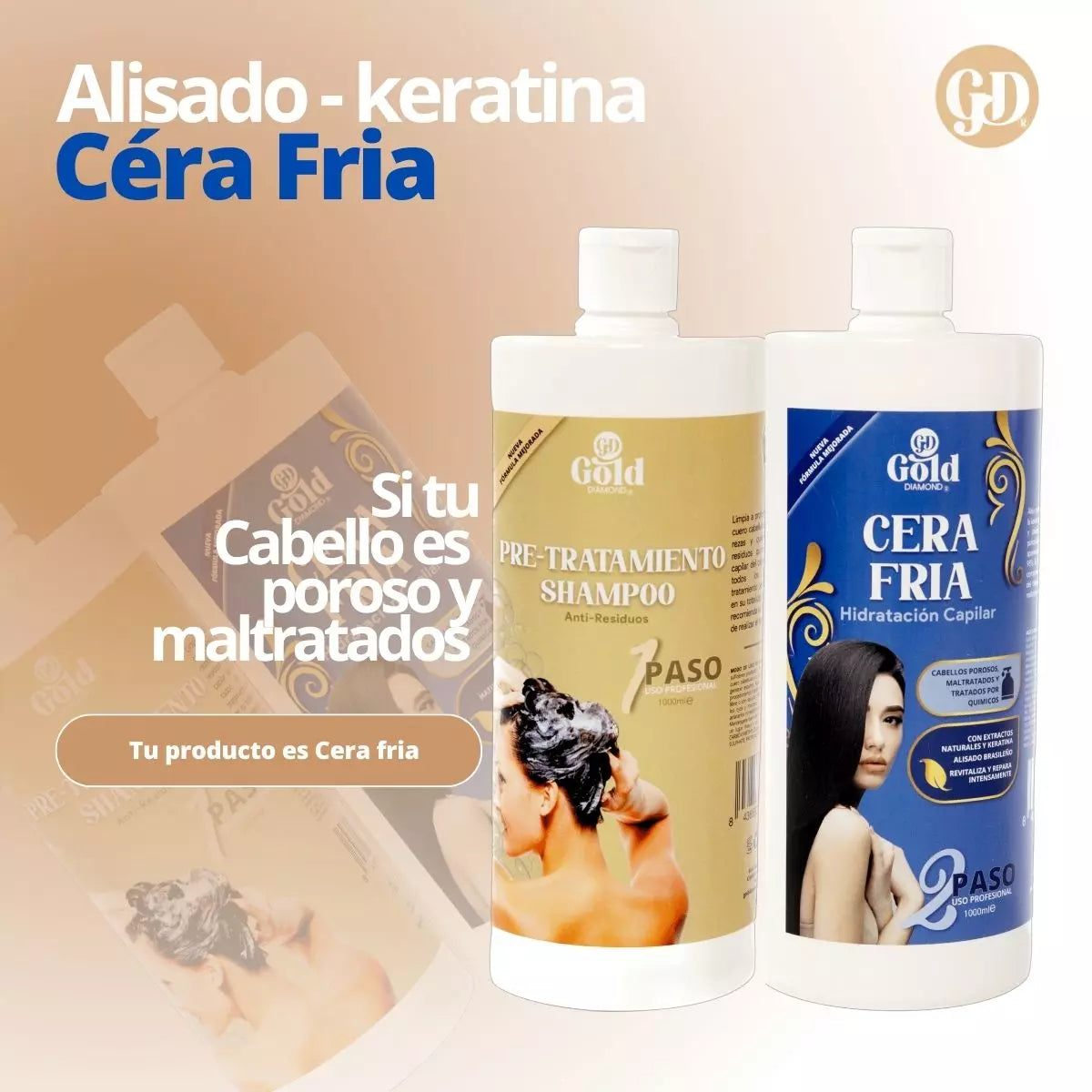 Kit Alisado | Cera Fría Gold DIAMOND | Sin Formol