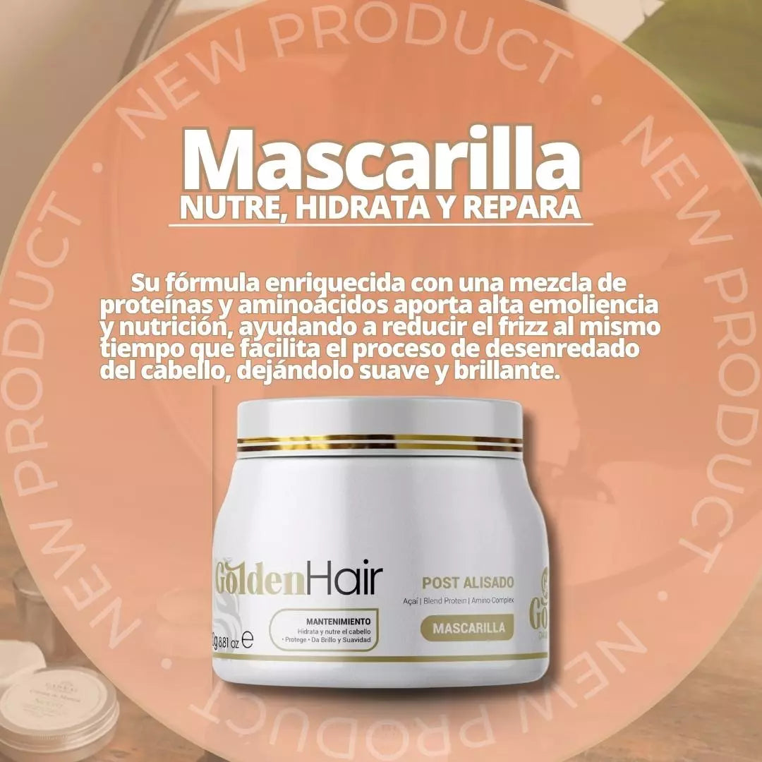 Kit Post Alisado | 4 Productos (Shampoo, Mascarilla, Sérum y Protector Térmico)