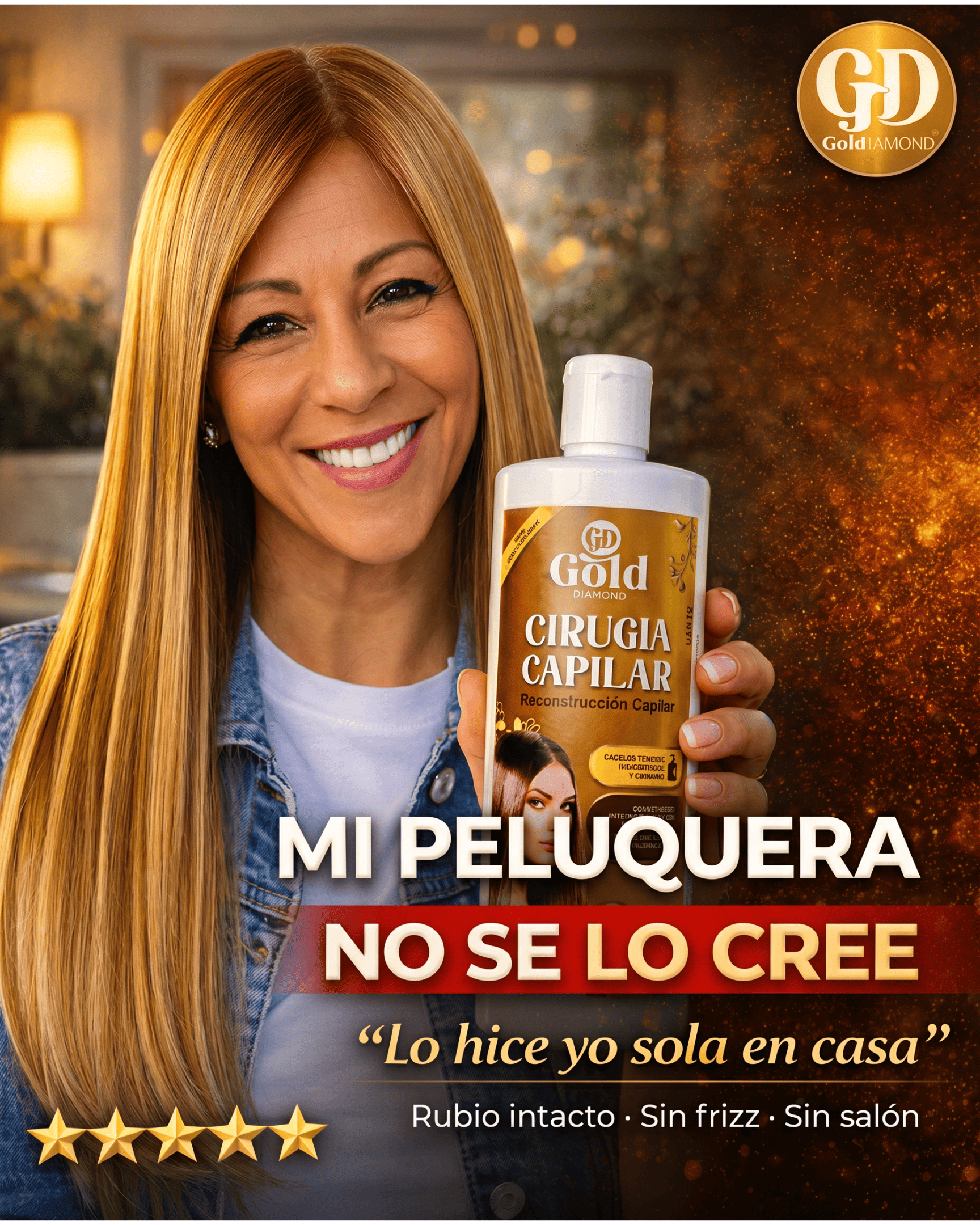 Kit Alisado | Cirugía Capilar Gold DIAMOND | Sin Formol