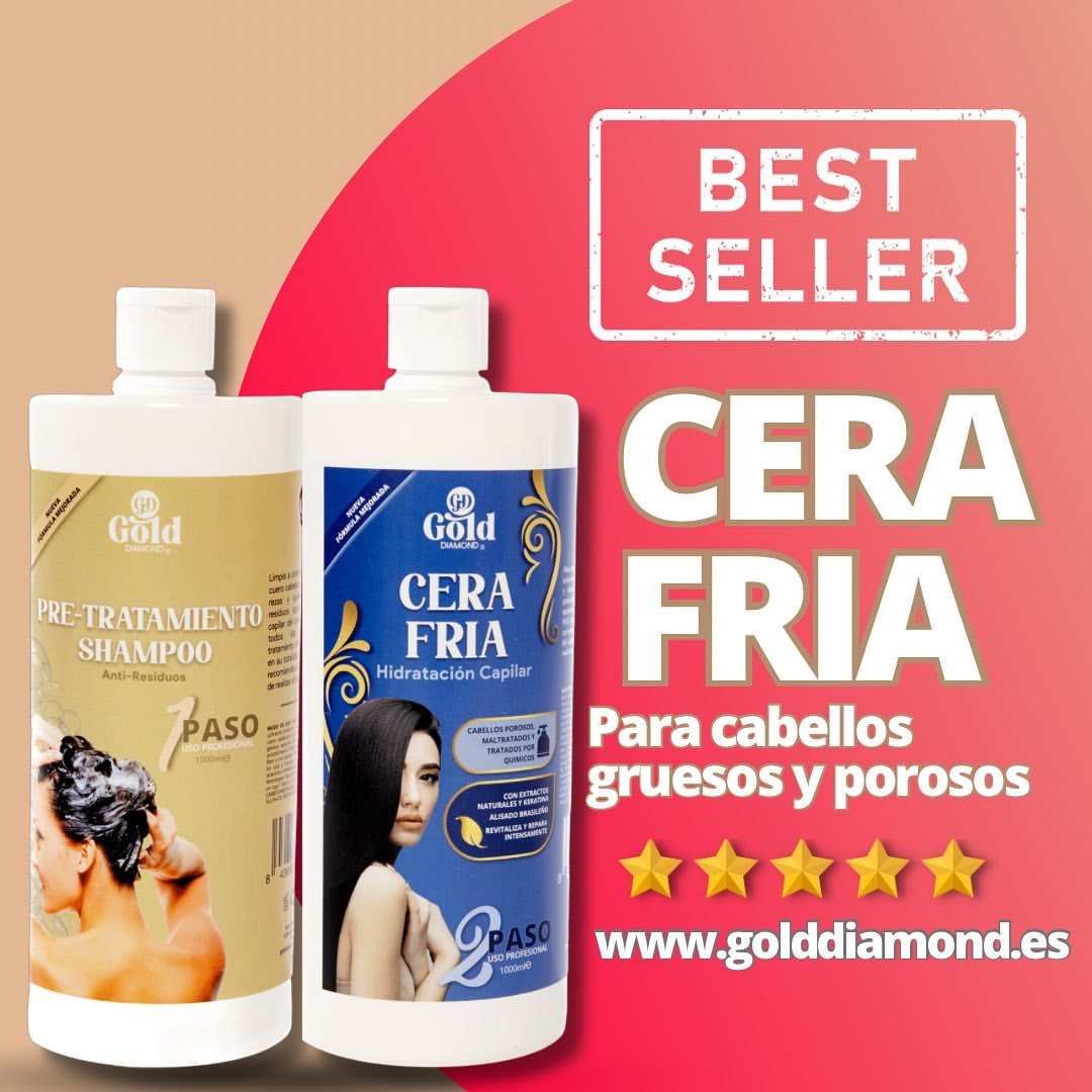 Kit Alisado | Cera Fría Gold DIAMOND | Sin Formol