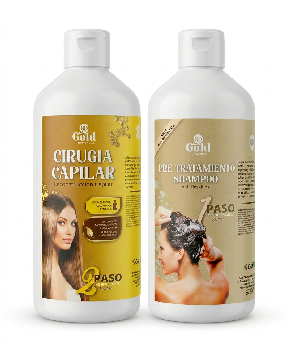 Kit Alisado | Cirugía Capilar Gold DIAMOND | Sin Formol