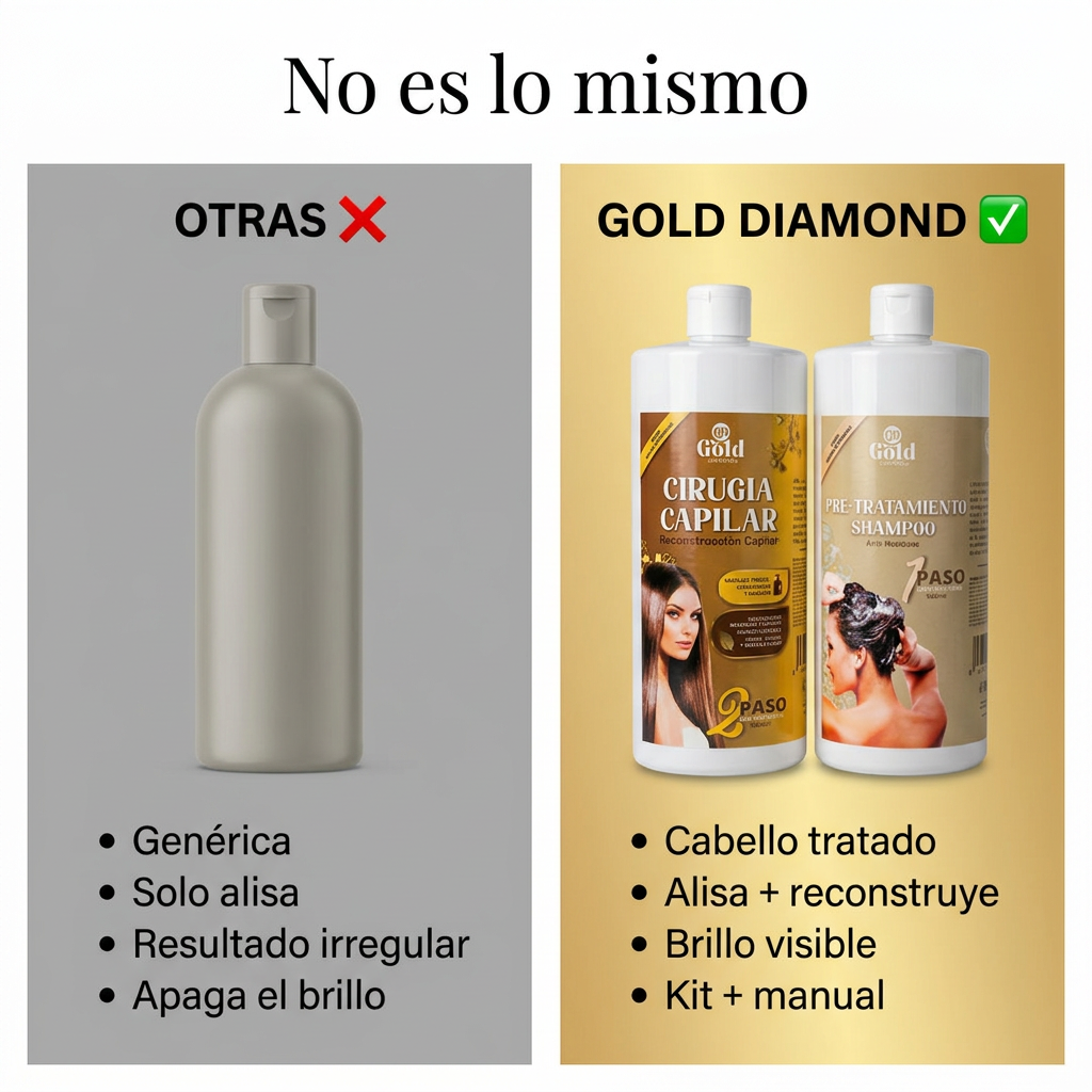 Kit Alisado | Cirugía Capilar Gold DIAMOND | Sin Formol
