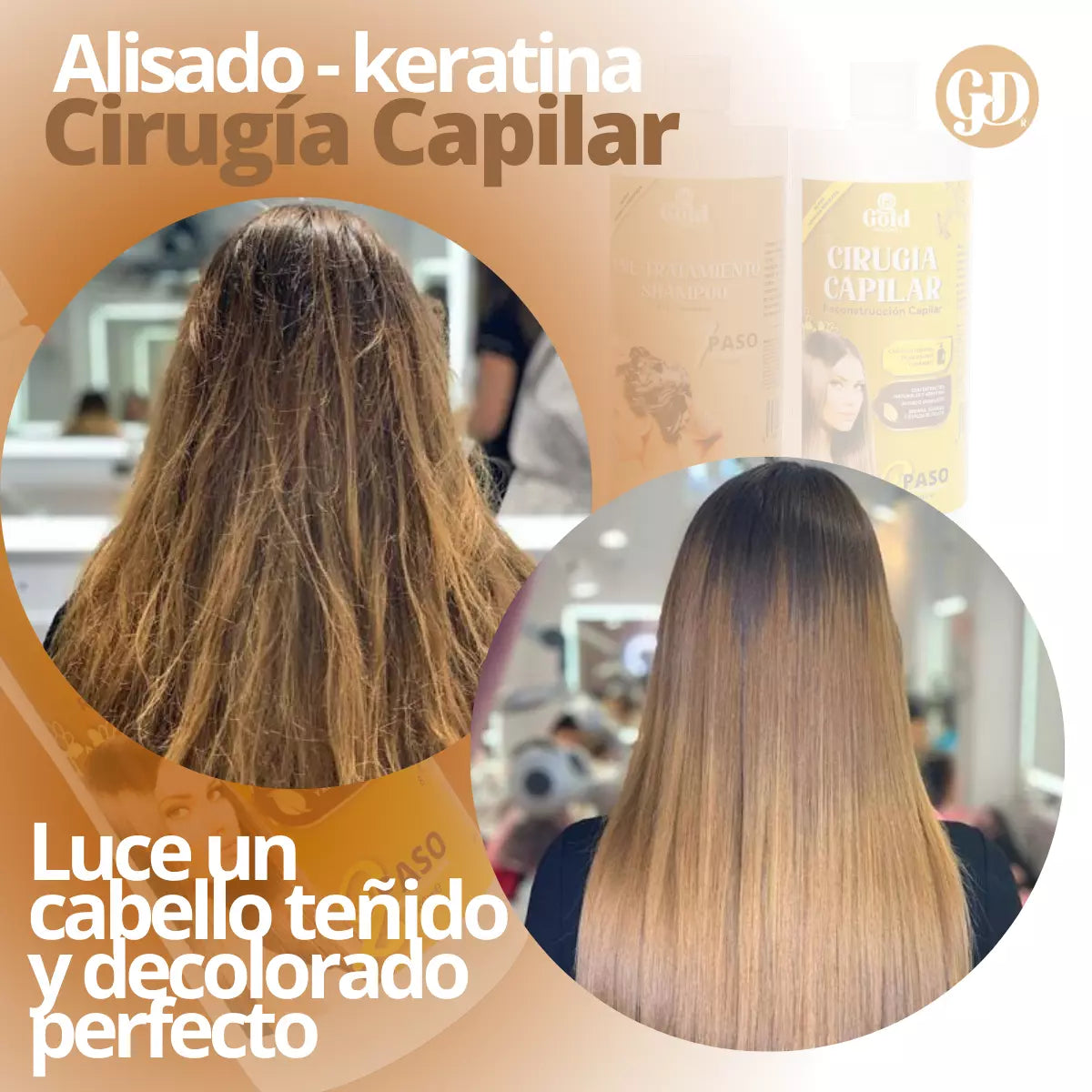 Kit Alisado | Cirugía Capilar Gold DIAMOND | Sin Formol