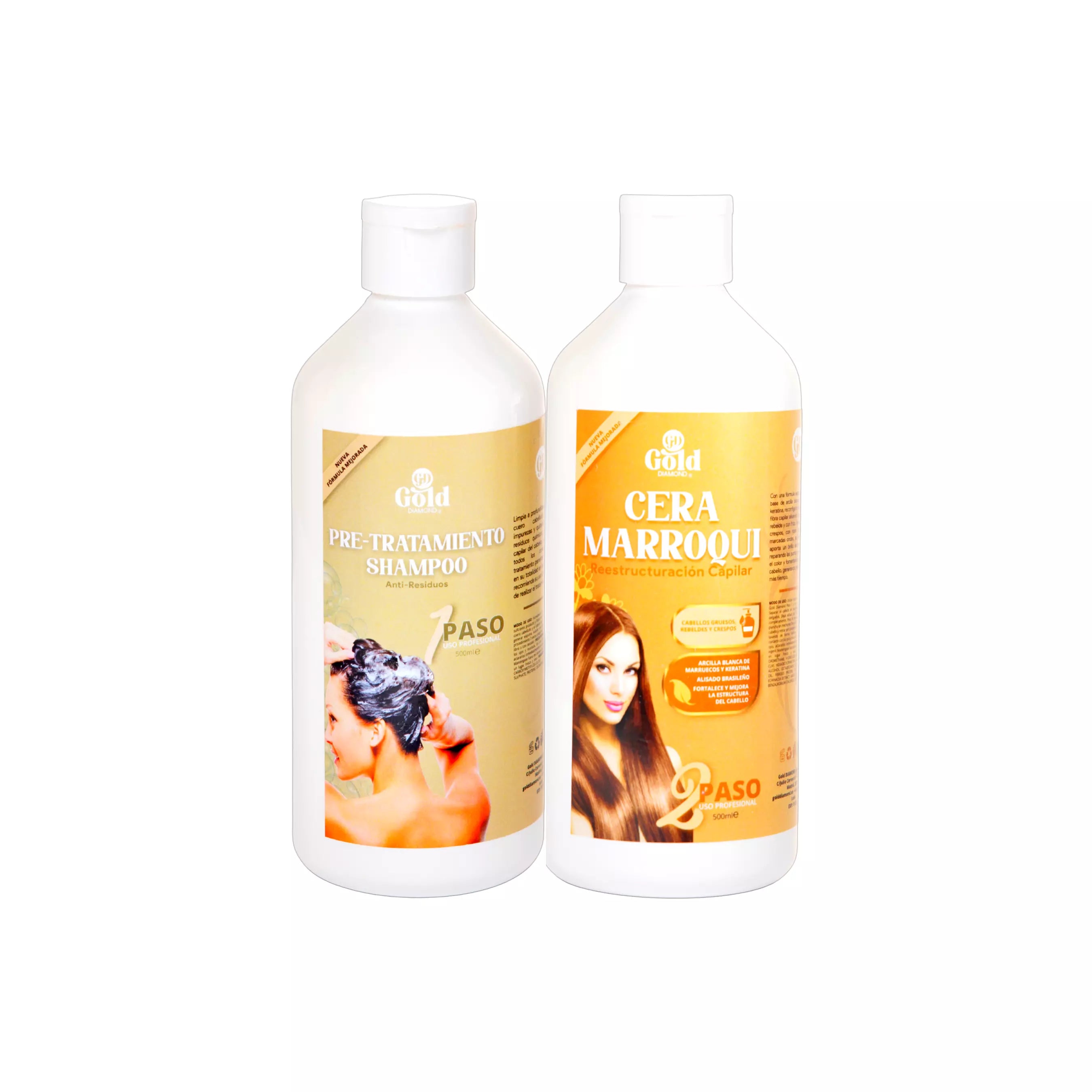 Kit Alisado | Cera Marroquí Gold DIAMOND | Sin Formol